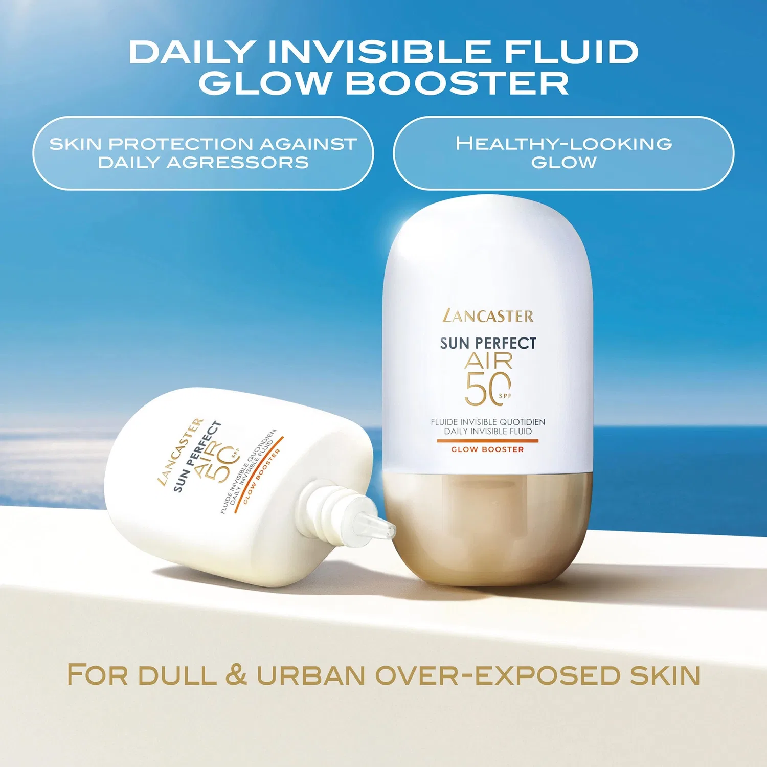 Sun Perfect Air Daily Invisible Fluid SPF50 Glow Booster 40 мл/1,3 унции Lancaster — фото 2
