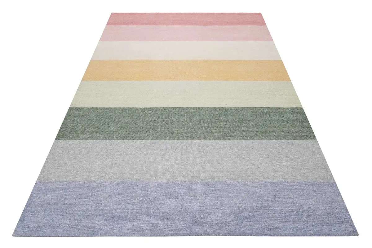 

Детский коврик SMART KIDS "Лио", прямоугольный, прошивной вручную из натуральных волокон, яркие пастельные полосы, детская комната 140х140 см, цвет pastell bunt