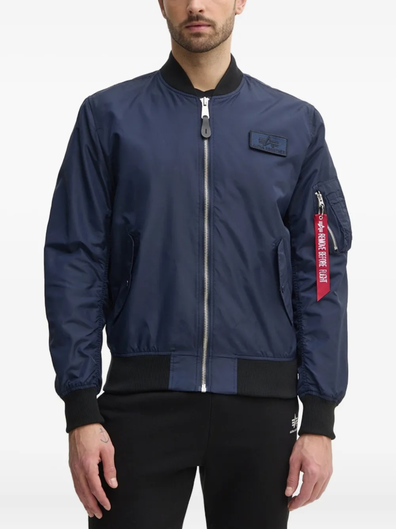 

Куртка-бомбер Alpha Industries MA-1, синий