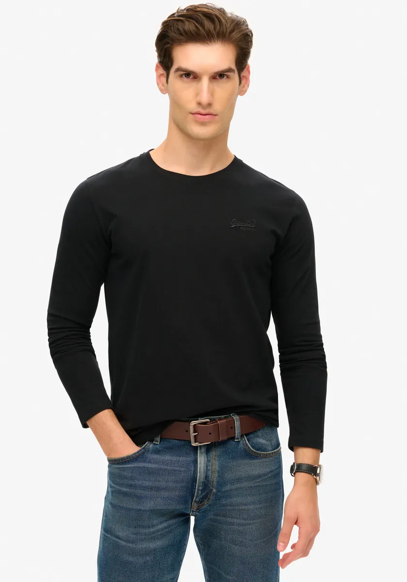 

Рубашка с длинными рукавами Superdry "ESSENTIAL LOGO LONG SLEEVE TOP", черный
