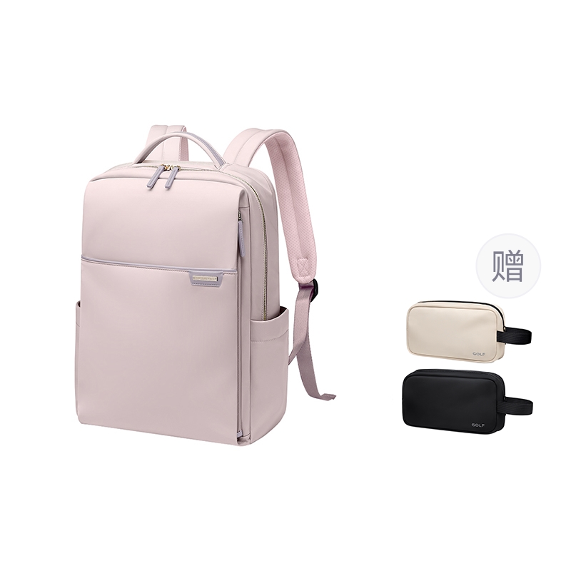 

GOLF Тканевый дорожный рюкзак для ноутбука 15.6 дюймов студенческий рюкзак большой женский разноцветный, Leather Pink (Tubas Style 2)