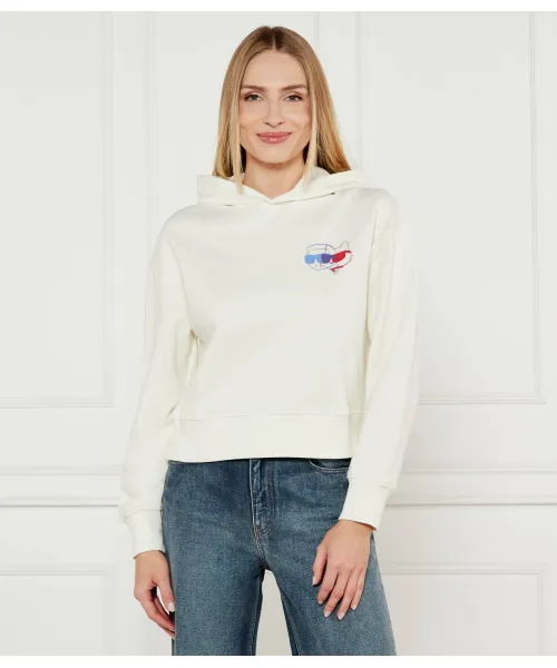 

Толстовка Ikon Cropped fit Karl Lagerfeld, белый