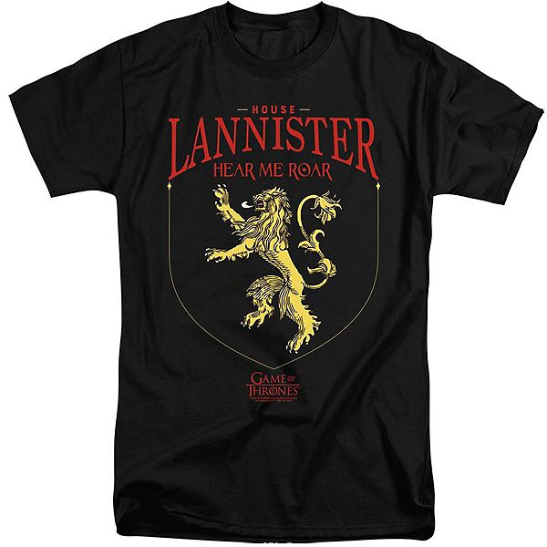 

Футболка с длинным рукавом adult tall с гербом дома ланнистеров из игры престолов Licensed Character