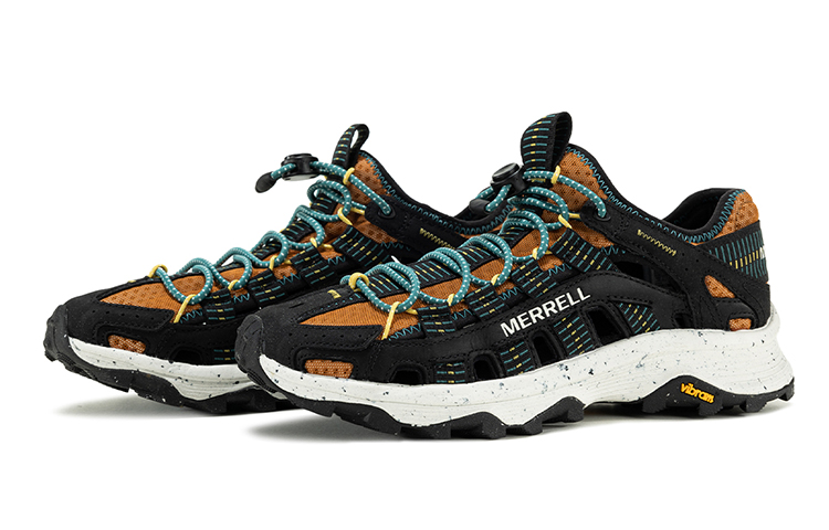 MERRELL Противоскользящие износостойкие треккинговые ботинки для мужчин коричнево-жёлтые - имбирно-жёлтые, цвет Ginger Yellow — фото 3