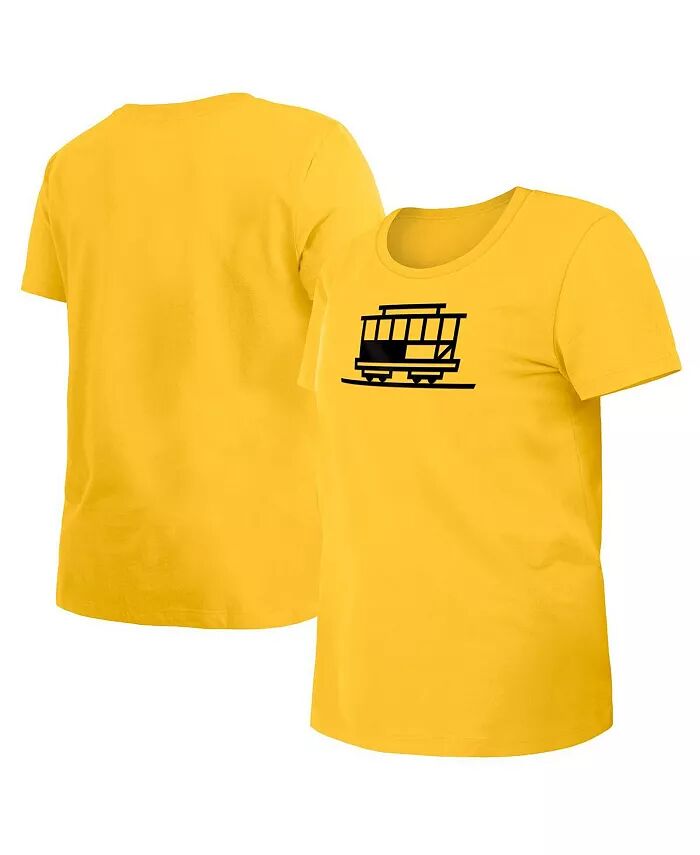 

Женская золотая футболка Golden State Warriors 2023/24 City Edition New Era