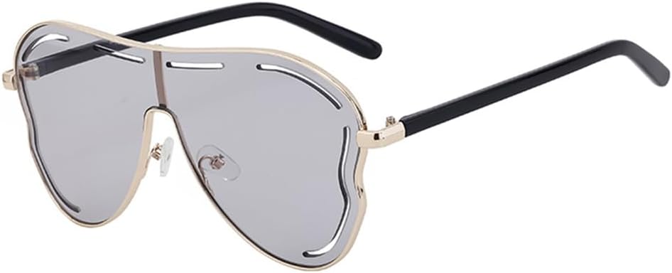 

Крупные квадратные солнцезащитные очки-щитки для женщин, большая оправа, модель «бабочка», цельные солнцезащитные очки для женщин, защита от ультрафиолета UV400 WNCKSQ, Lightgray