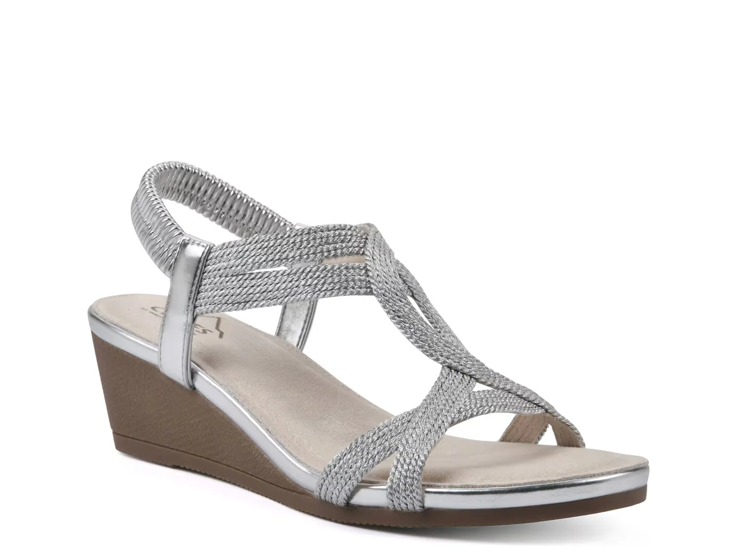 

Сандалии Candelle Wedge Sandal Cliffs By White Mountain, серебряный/металлик
