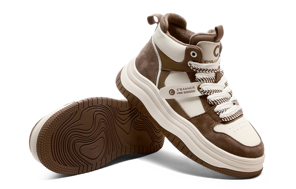 

Кроссовки C°BANNER Skateboarding Shoes Women's High-top, черный