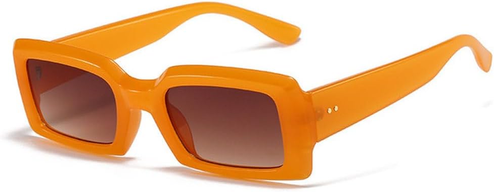 

Модные очки 2027 года для женщин и мужчин: стильные очки-«желе» фиолетового цвета, мужские солнцезащитные очки, маленькие прямоугольные солнцезащитные очки UV400 MTZJH, Orange Tea