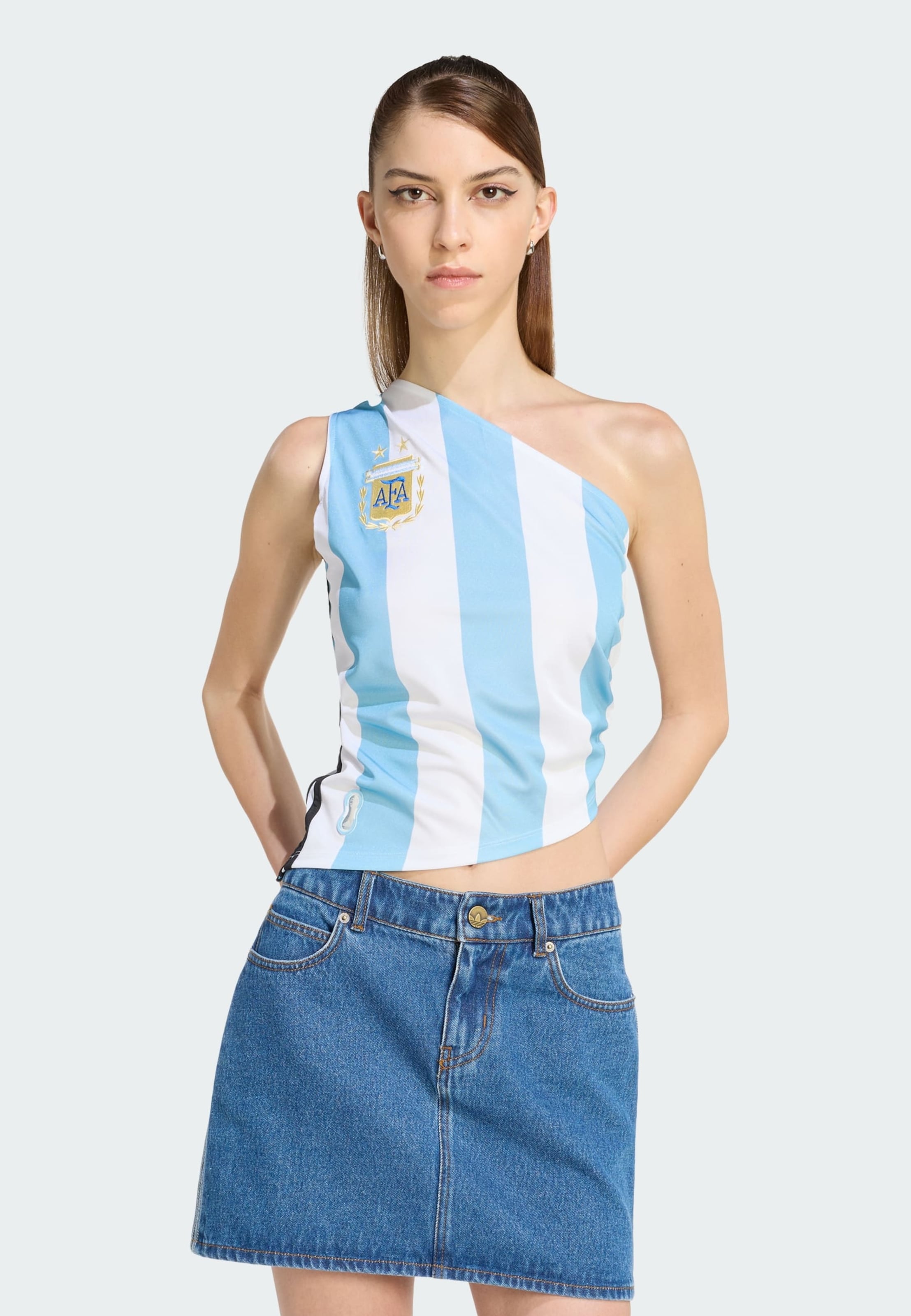 Adidas Originals Топ 'Argentina' в белом цвете — фото 2