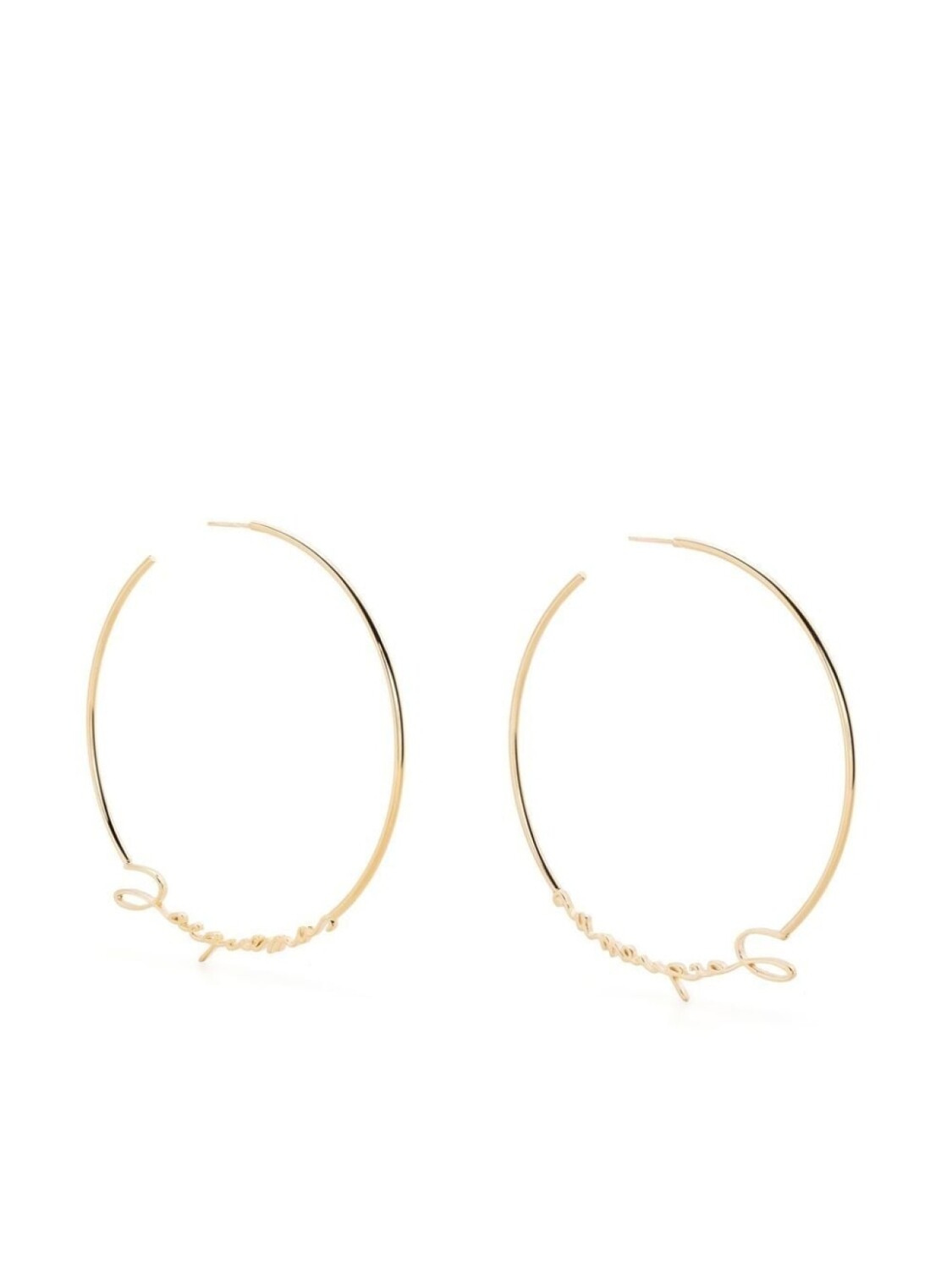 

Серьги-кольца с логотипом Jacquemus, золотой