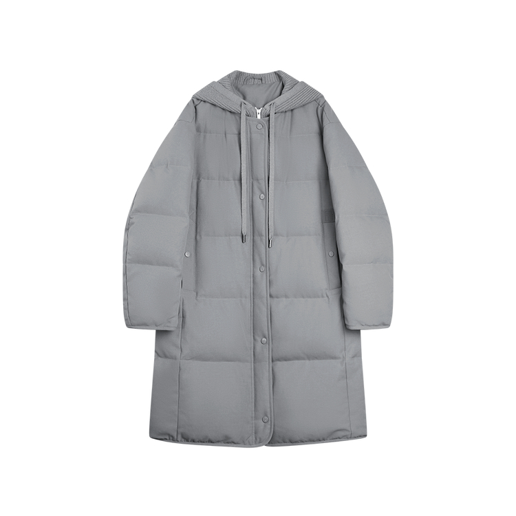 

Пуховик женский с капюшоном Moderate Puffer ELLE, medium серый