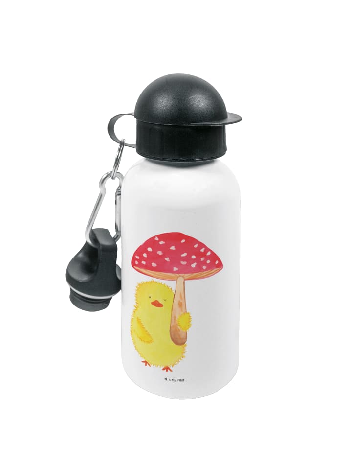 

Mr. & Mrs. Panda Белая бутылка для напитков с изображением цыпленка и мухоморника (без надписи)