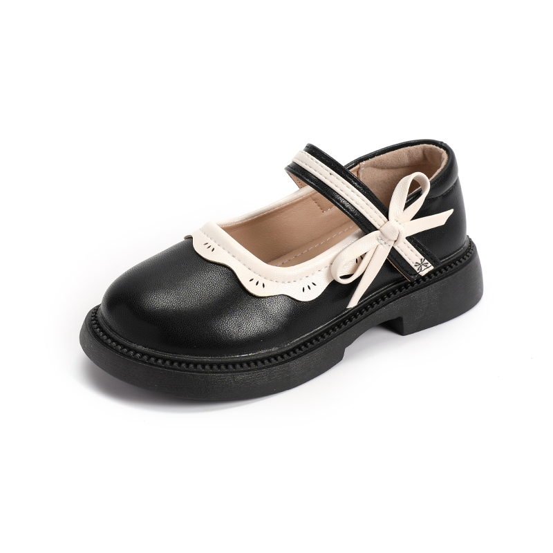 

Противоскользящие амортизаторы с износостойкими свойствами. Детская кожаная обувь. YUZHAOLIN, черный