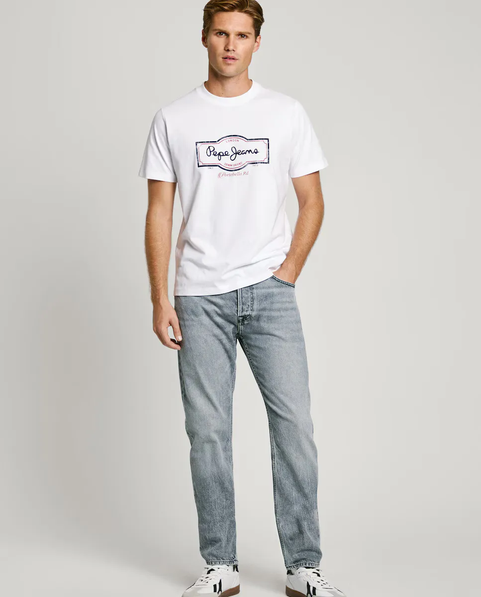 

Джинсы Byron мужские прямого кроя с эффектом потертости Pepe Jeans, серый