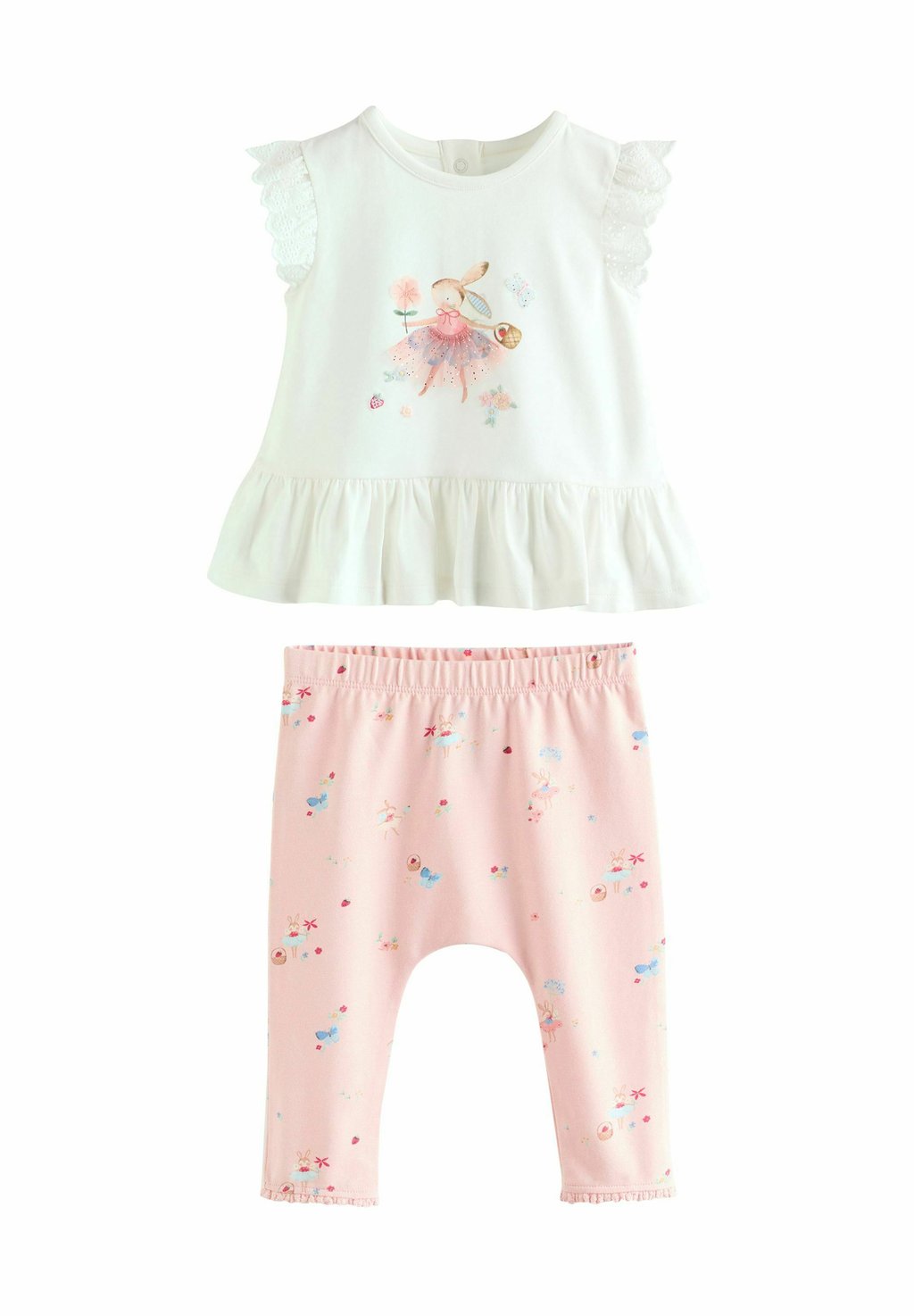 

Футболка с принтом REGULAR FIT SLEEVE 2 PIECE SET Next, фуксия