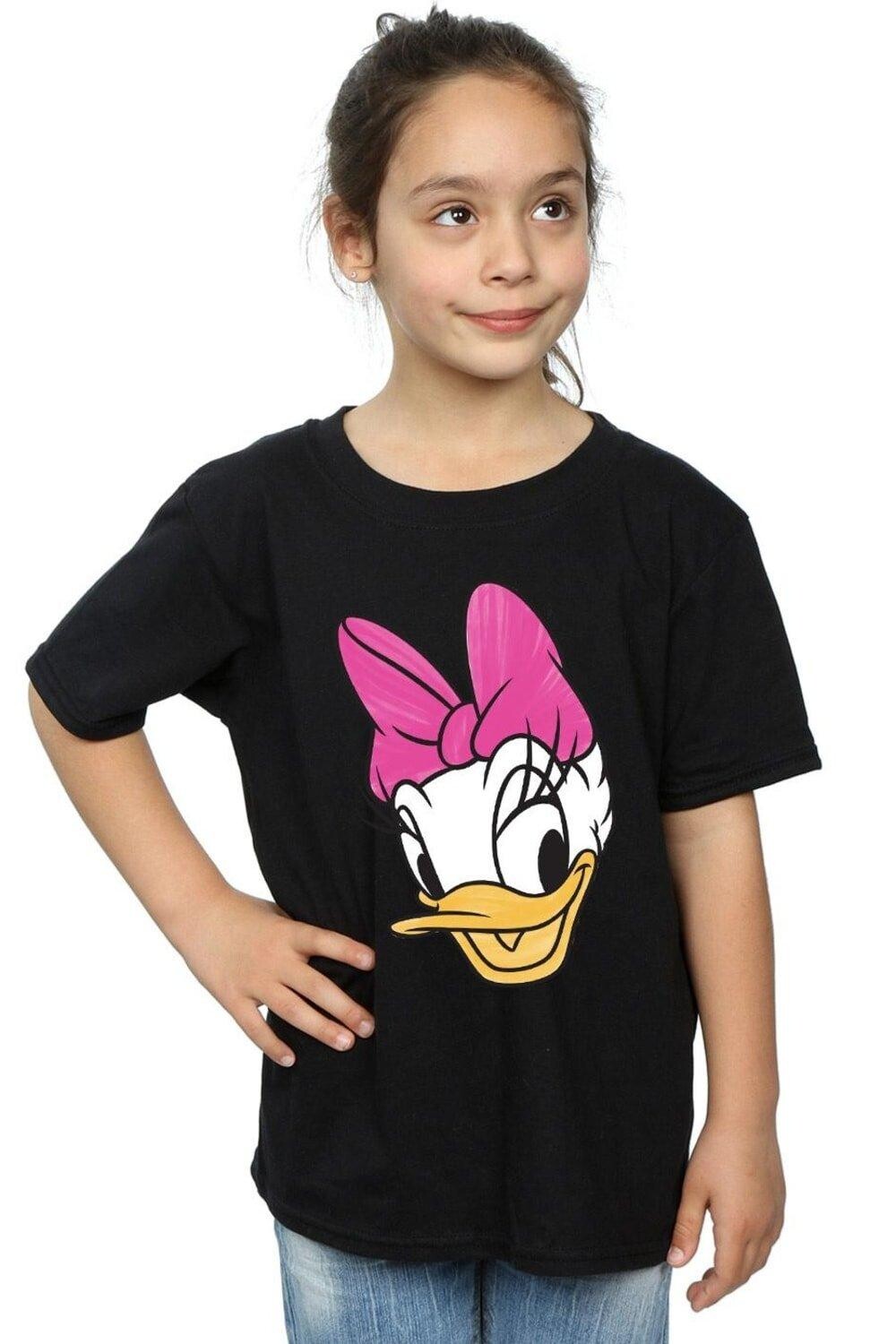 

Хлопковая футболка с рисунком Daisy Duck Head Disney, черный