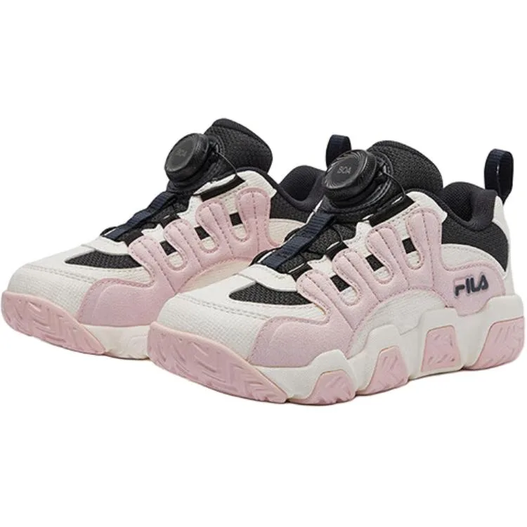 FILA KIDS Детские баскетбольные кроссовки низкие Pink White с технологией BOA, нескользящие и устойчивые к истиранию — фото 4