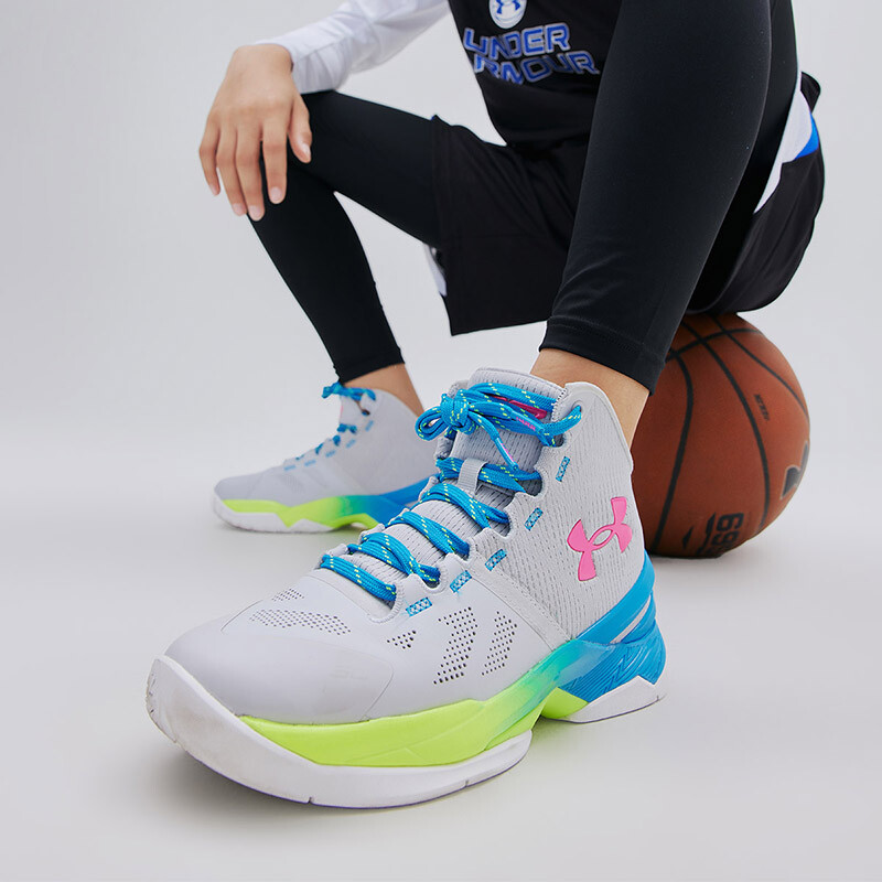 Баскетбольные кроссовки Curry 2 Kids GS High-top Grey Under Armour, серый — фото 3