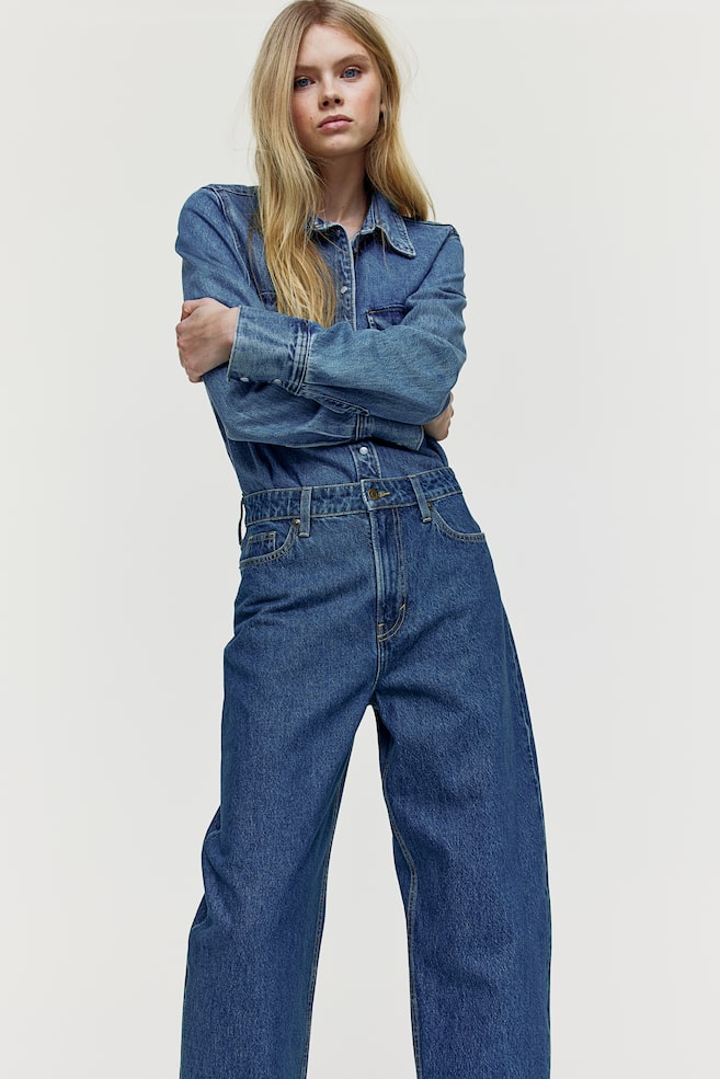 

Джинсы Barrel High H&M, синий