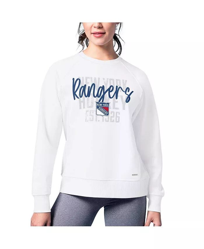 

Женская белая толстовка-пуловер New York Rangers Millie Raglan MSX by Michael Strahan