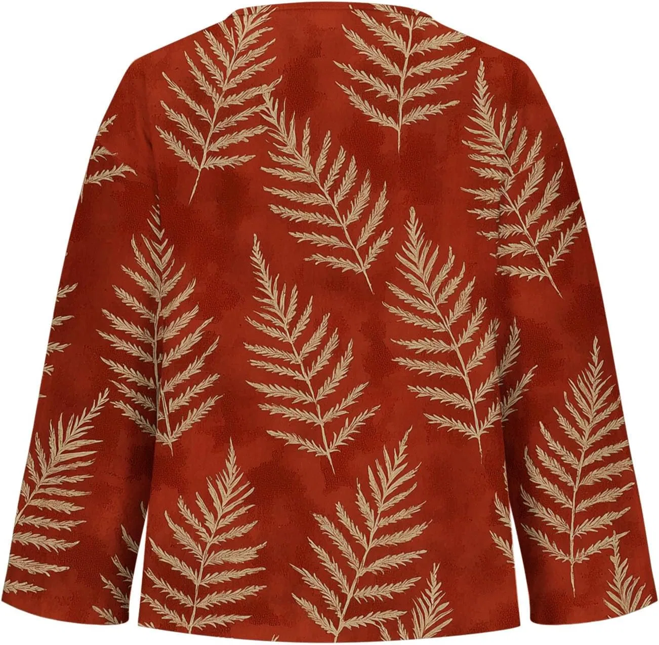 Футболка женская с градиентом, лонгслив, V-образный вырез, Polyester, L-646 Watermelon Red — фото 4