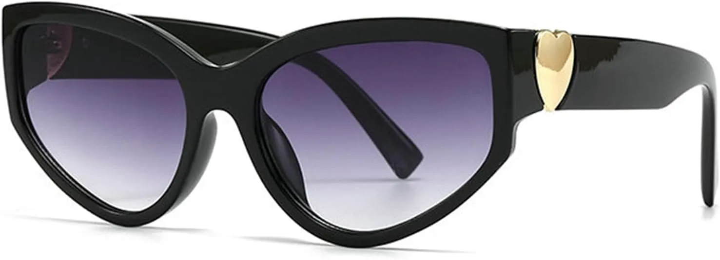 

Солнцезащитные очки Willochra Fashion Cat Eye для женщин, классический винтажный стиль, в форме сердца, защита от УФ-излучения UV400, модные, для путешествий, F27, C3
