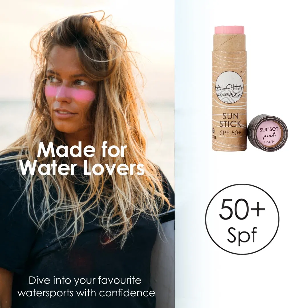 Минеральный солнцезащитный стик Aloha Sun Stick SPF 50+ для лица Aloha Care, Pink — фото 2
