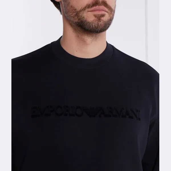 Толстовка комфортного кроя Emporio Armani, черный — фото 4