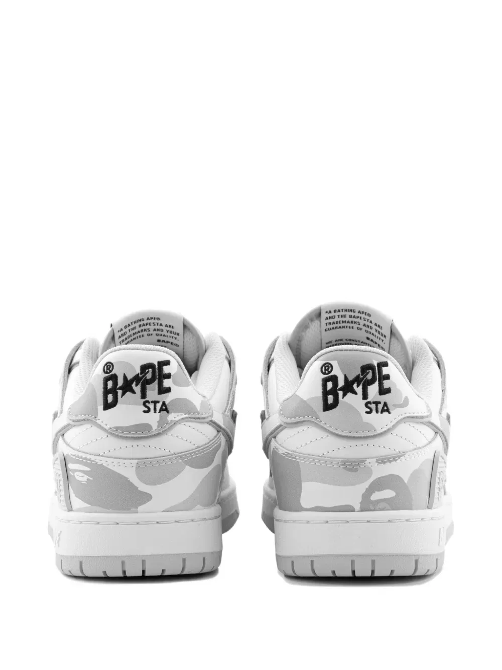 Кроссовки с камуфляжным рисунком «Звезда» A Bathing Ape, белый — фото 3