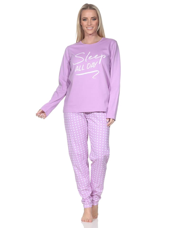 

NORMANN Пижама с длинными рукавами в клетку, комплект из брюк, размер 126, 10 800, фиолетового цвета