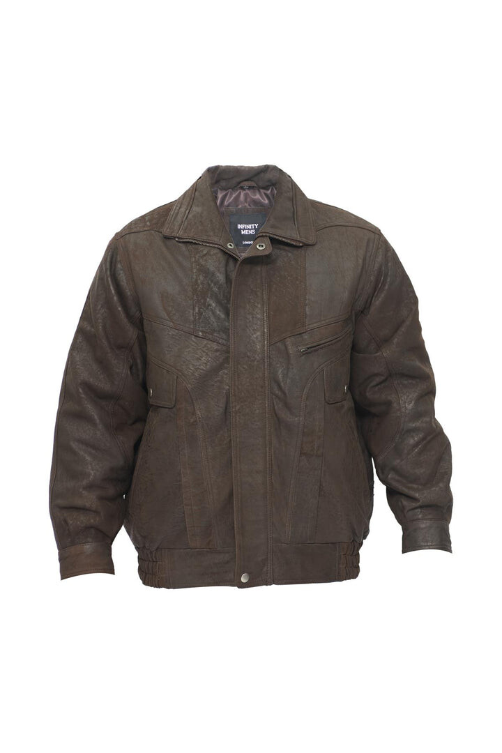 

Приталенный бомбер bluson из кожи наппа Infinity Leather, коричневый