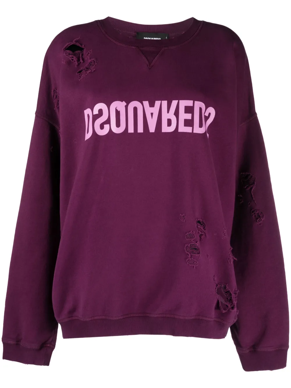 

Худи с прорезями и логотипом DSQUARED2, фиолетовый