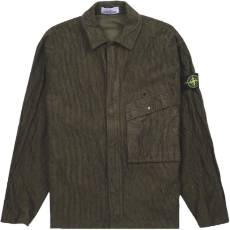 

Рубашка-куртка из ребристого вельвета STONE ISLAND, зеленый