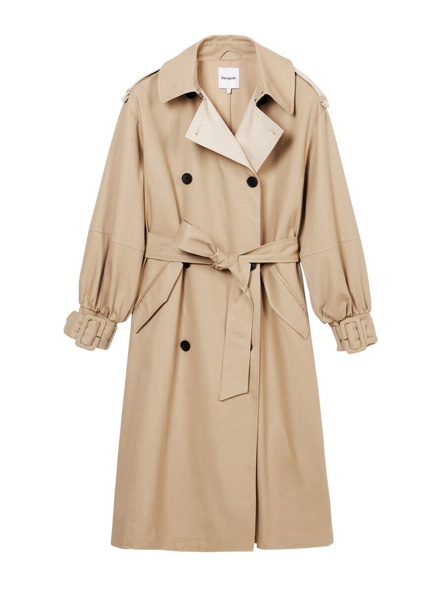

Пальто Desigual Between-Seasons Coat, темно-бежевый
