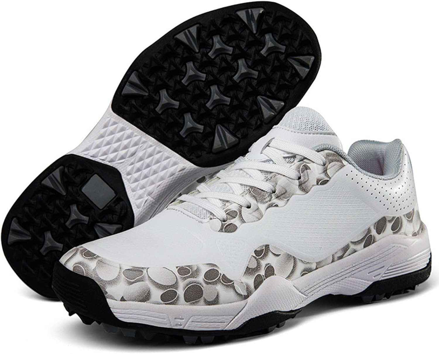 

Мужские и женские гольф-туфли DHAEY, профессиональные безшиповые, для игры на открытом воздухе, прогулки по гольфу, спортивные кроссовки для мужчин, нескользящие, удобная обувь для гольфа (Цвет: белый, Размер: 11,5 женский / 10 мужской)
