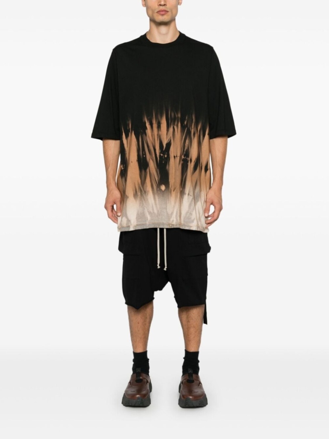 Rick Owens DRKSHDW футболка большого размера, черный — фото 2