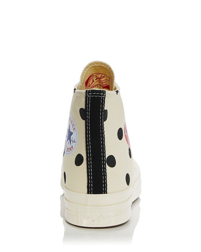 Высокие кеды унисекс Comme Des Garcons PLAY x Converse Chuck Taylor, коричневый/бежевый — фото 3