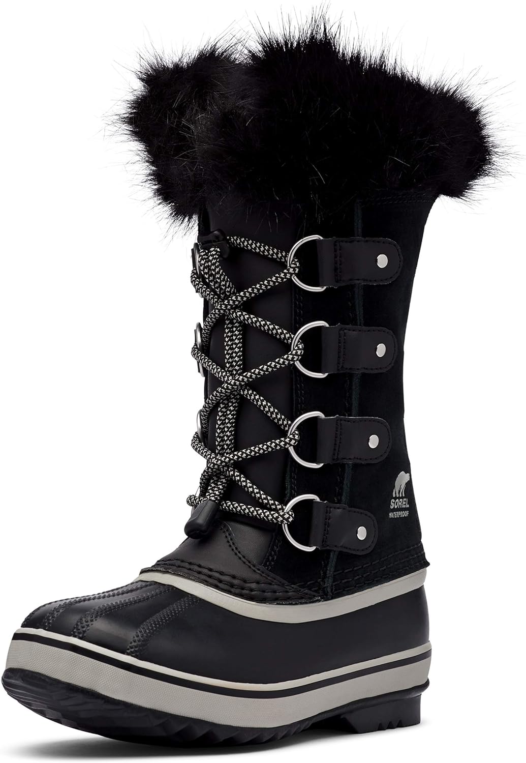 

SOREL - зимние водонепроницаемые детские ботинки Youth Joan of Arctic, Big Kid (8-12 Years) Black Dove Youth Collection 2023