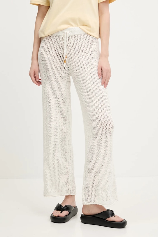 

Хлопковые брюки Abercrombie & Fitch, бежевый