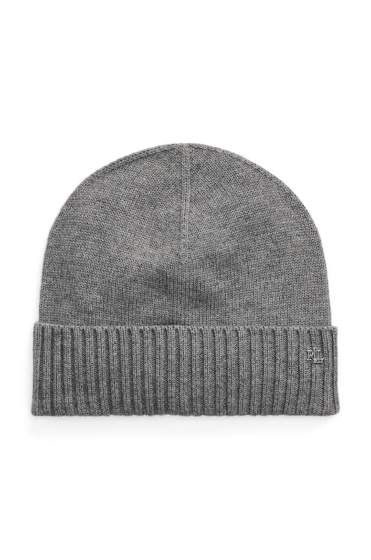 

Шапка с добавлением шерсти Lauren Ralph Lauren, серый