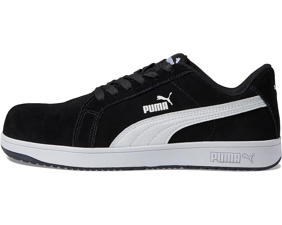 Кроссовки PUMA Safety Iconic Suede Low ASTM EH, цвет Black/White — фото 4