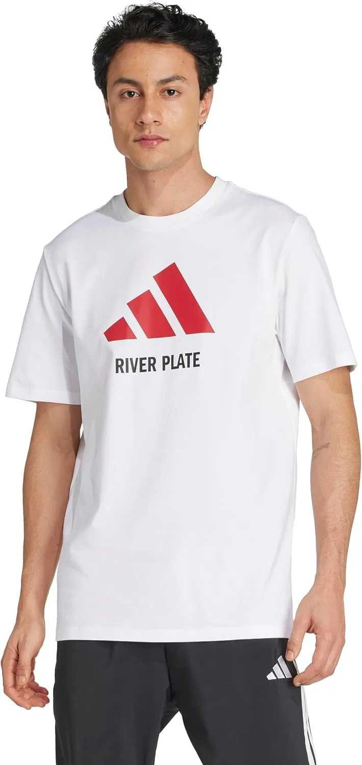 Футболка с принтом adidas, River Plate, White