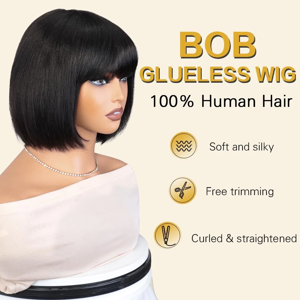 Женский парик-каре из натуральных волос с челкой Joedir Hair Joedir, P4/30. — фото 3