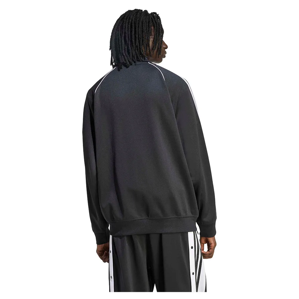 Толстовка adidas Originals SST Oversized из вельвета на молнии, черный — фото 2