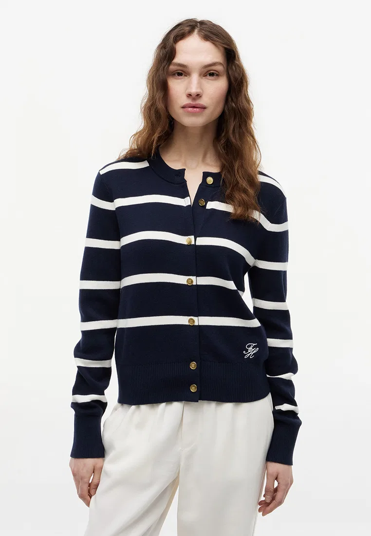 Кардиган, хлопок, круглый вырез, TH Mainline Tommy Hilfiger