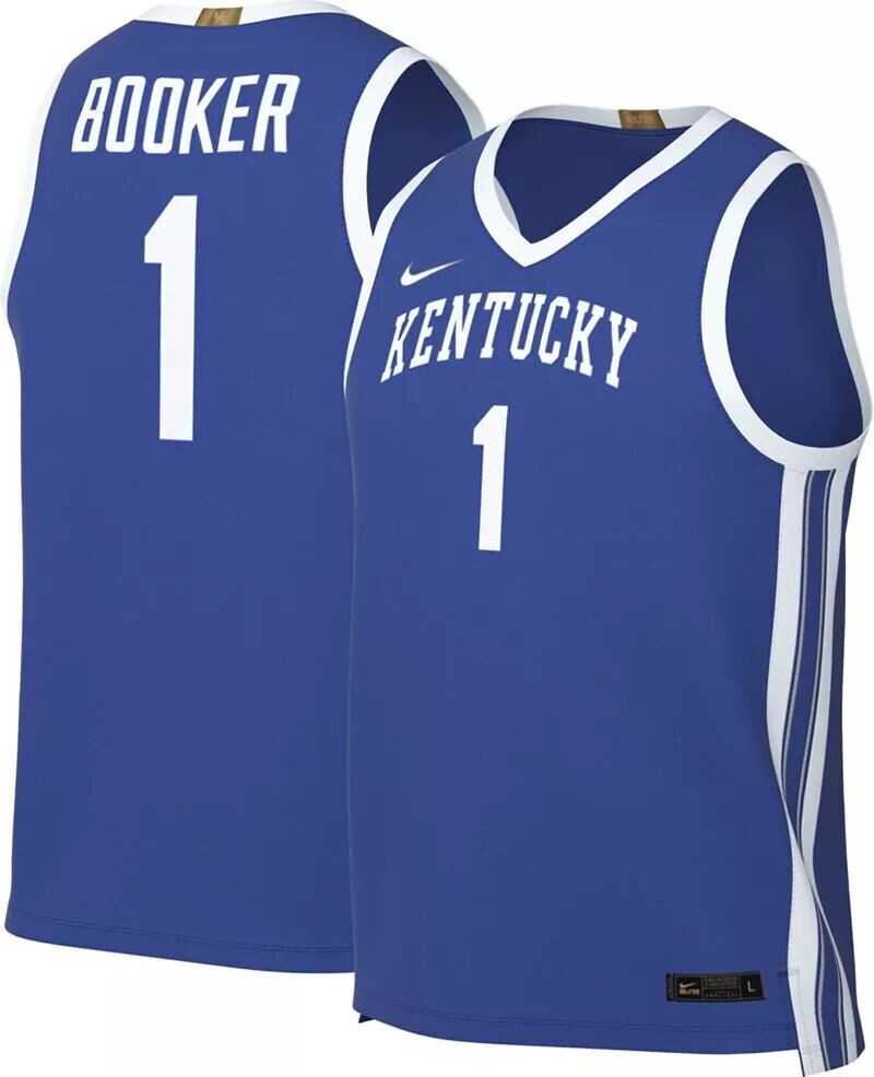 

Мужская баскетбольная майка Nike Kentucky Wildcats Devin Booker #1Blue Limited