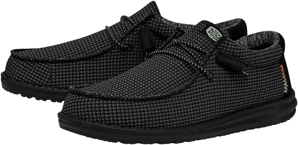 Мужские лоферы без шнурков HEYDUDE Wally Sport Mesh, черный — фото 2