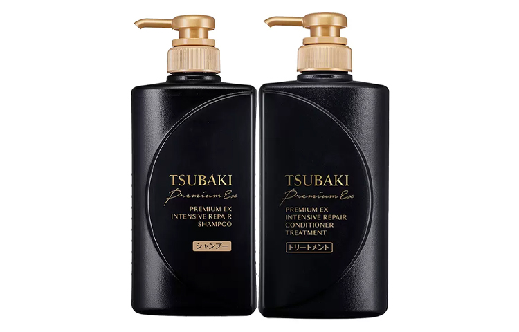 TSUBAKI Набор шампуня и кондиционера Black Radiance Radiant Luxury Hair Care для очищения 490мл+490мл — фото 2