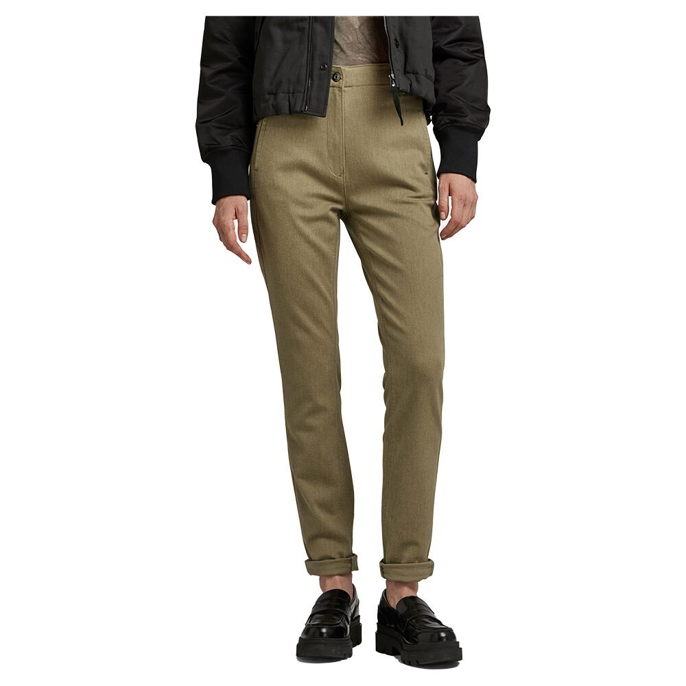 

Брюки G-Star Weld Skinny High Waist, зеленый